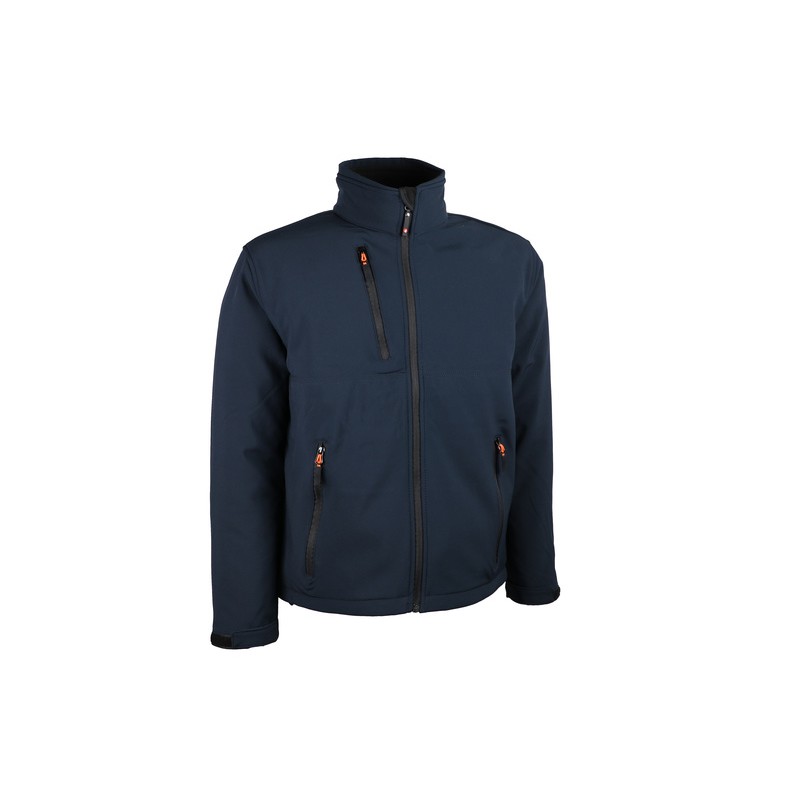 VESTE SOFTSHELL BLEU 