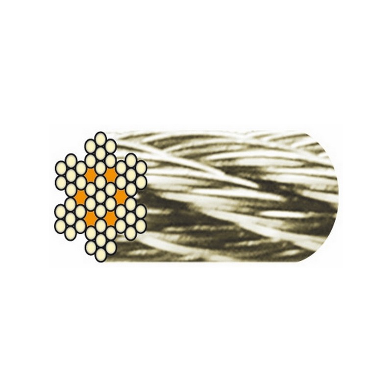 Câble acier INOX 7 Torons de 7 fils Spartex - réf. 854833 - Rubix